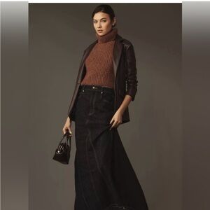 EUC Anthropologie Pilcro Maxi Black Denim Skirt